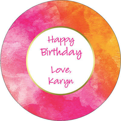 Pink Watercolor Gift Stickers
